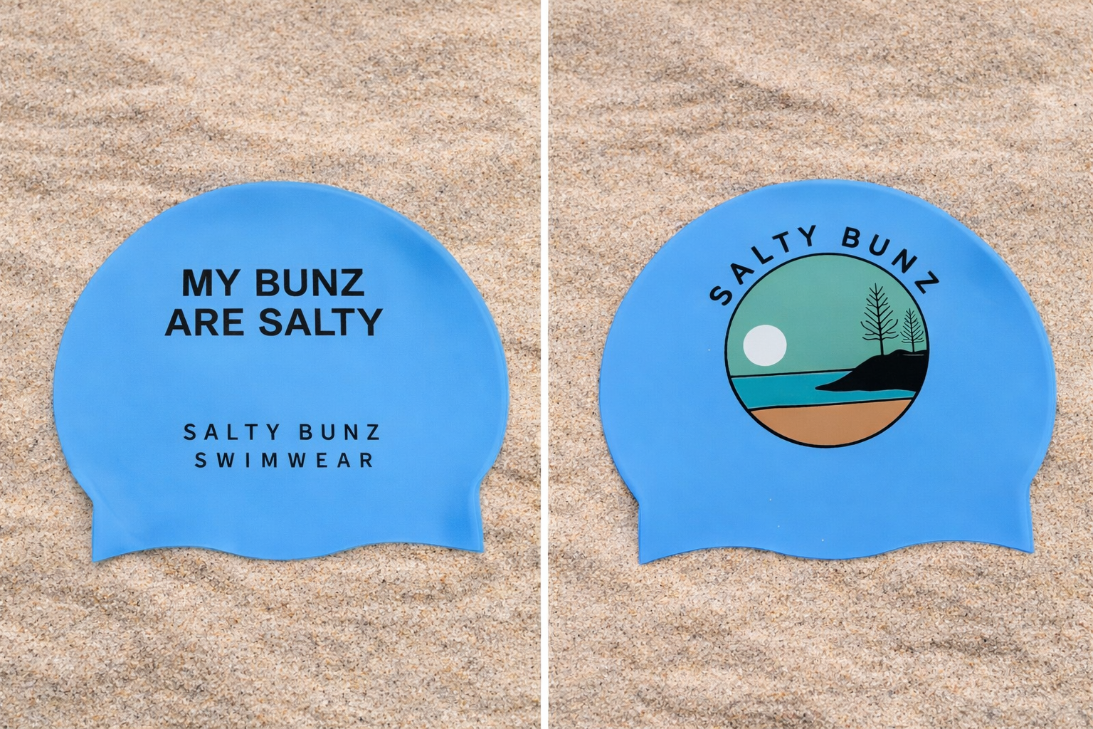 My Bunz are Salty ~ Sky Blue ~ Silicone Swim Cap